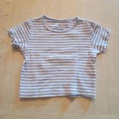 H&M　リブトップス　ボーダー　90　80