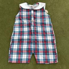 バースデイ　cottoli チェック柄ロンパース 95サイズ