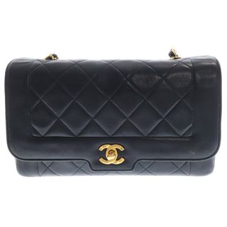 CHANEL シャネル マトラッセ 25 チェーンショルダーバッグ ラムスキン マルチパース付 ブラック/ゴールド