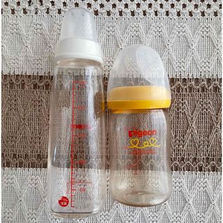 Pigeon 哺乳瓶　ガラス　プラスチック
