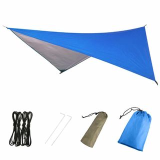 【色:ブルー_サイズ:XXS-1.4m×2.3m】Azarxis 防水タープ テ