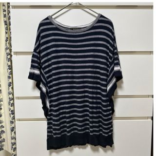 リフレクト　サマーニット　ボーダー　一部ラメ入り　キラキラ