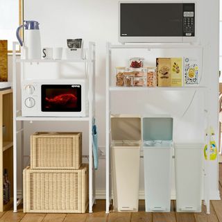 LunarLight ゴミ箱上ラック 幅60.5-80奥行42高さ129.5cm
