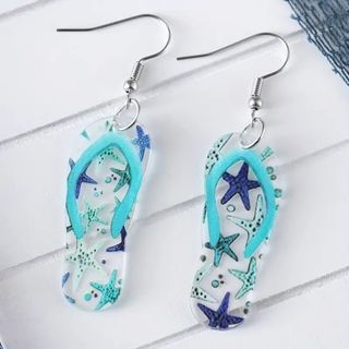【即売れ】ビーチサンダル　ピアス　貝殻　韓国　両耳　アウトドア　デート　ギフト