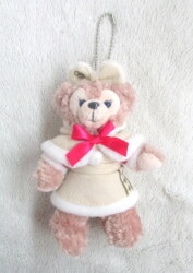 東京ディズニーシー ぬいぐるみバッジ Duffy's Christmas 2014 シェリーメイ(ベージュ)/FELICE NATALE 2014
