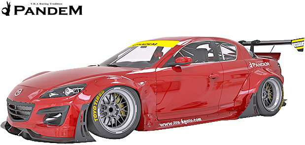 【M's】マツダ MAZDA RX-8 後期 SE3P (2008y-2012y) PANDEM フロントフェンダー(片側約50mmワイド) RX8 FRP製 TRA京都 パンデム エアロ ロケットバニー ロケバニ ワイドフェンダー オーバーフェンダー